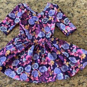 Dot Dot Smile Purple and Blue Fit and Flare Sundress